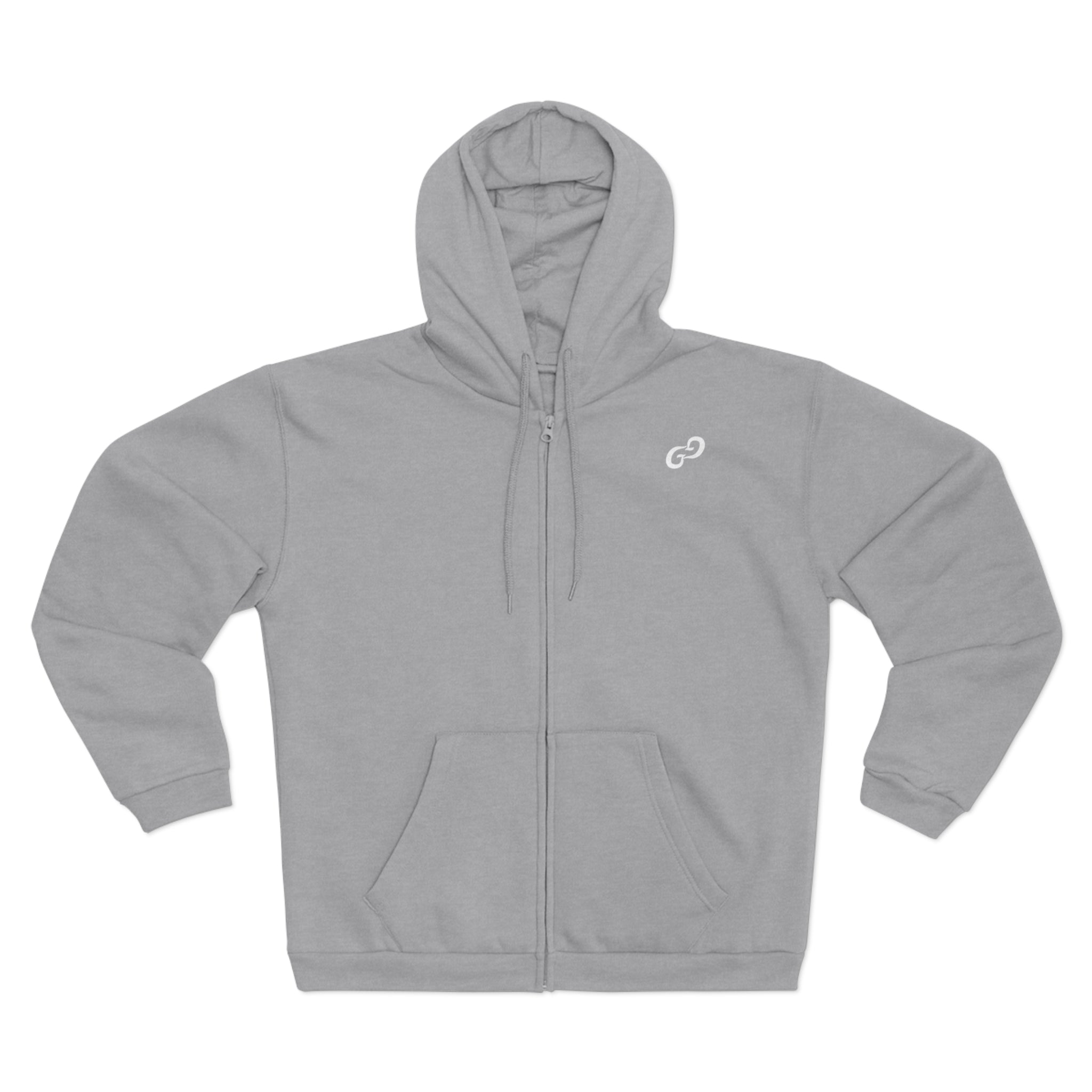 Felpa unisex con zip e cappuccio