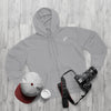 Felpa unisex con zip e cappuccio