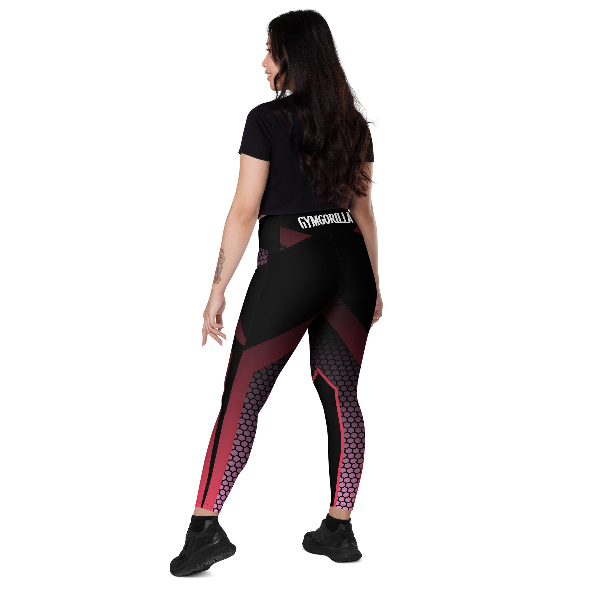 Leggings a vita incrociata con tasche | Gymgorilla