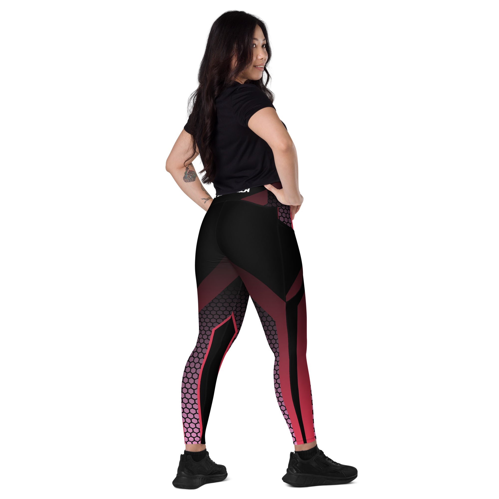 Leggings a vita incrociata con tasche | Gymgorilla