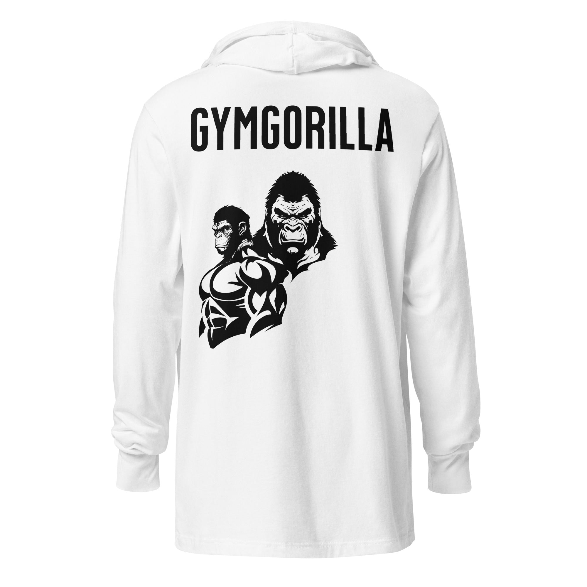 T-shirt a maniche lunghe con cappuccio | Gymgorilla